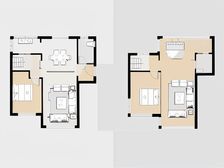 精装修星空墅 五个阳台都包进来了 三个南向的卧室