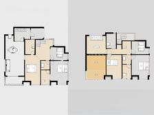 长嘉汇五期看江跃层 视野好 6房3卫