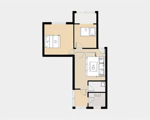 糍粑店街1号 2室1厅 东南