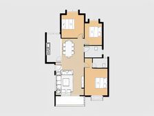 此房户型方正,朝中庭住家安静,业主诚心出售