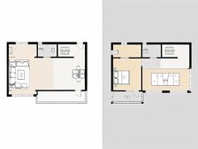 三层设计,10.1米客厅,叠拼,楼间距50米,北院。