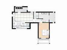 鸿业新天地和苑 2室2厅 南
