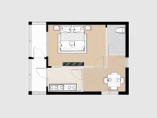 万达高层 1室1厅 西