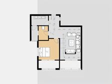 带双阳台,70平一室,出行方便。