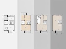 联排别墅 纯毛坯 带南向院子 含地下室 汽车库