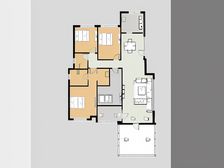 :房子前面视野无挡 户型端正 得房率高 小区绿化高