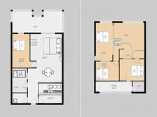 世博广场 高楼层复式 精装 单边位两套打通 大阳台