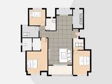 朝阳洋房近华侨城万科前排是别墅无挡 业主出售有钥匙