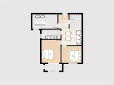 中国铁建花语金郡 2室1厅 南