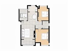 九龙帝景湾刚需两房,中间楼层采光好。