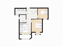 亚泰兰海公馆 2室1厅 南