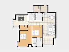 中海万锦豪园 南北对流 三房双套间