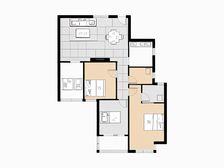 朝阳新城 西湖万达旁三房两厅两卫 户型方正 视线好