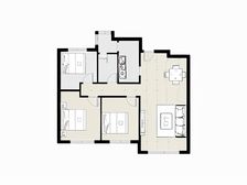 中海华庭三室,低楼层,采光视野很好,精装修品牌装修