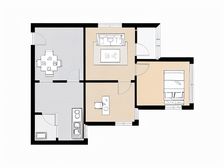 高新区 精装修一室一厅 朝小区中庭 位置安静 诚心卖