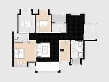 130平大户型 看海景 南北对流 礼顿金御海湾毛坯大4房