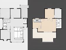 房屋大户型两层 使用面积大 带屋顶花园拎包入住