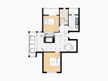 装修好的两室户型,看房方便,房主手续清晰