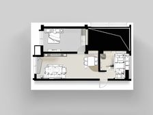 雁滩滨河大盘。河景房,一室一厅,精装修家具家电齐全