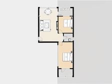 东湖广场 南北通透 中间楼层 2室1厅 看房方便