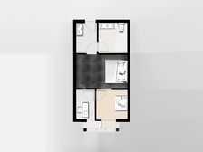 美航花园 2室1厅 南