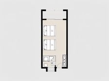 岛湾1号 1室1厅 北