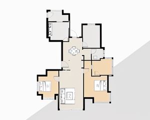 近印象城 芭缇雅苑 东边套 3房精装