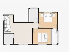 急售简装修套二,带屋顶花园,户型方正