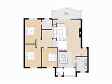 农行宿舍 3室2厅 南 北