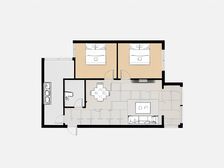 灯塔雅舍套二,对中庭,拎包入住