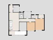 125平方4房,客厅大,房间大,阳台大,适合家居生活