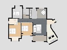 香开新城,精装修三房,全新拎包入住,视野开阔