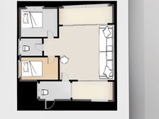 拎包可入 住 精装 两房两厅一卫一厨