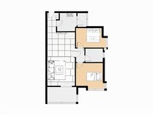 万科物业.南向二房户型方正 厅出阳台 漂亮户型