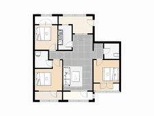 天翔茗苑 3室2厅 南 北