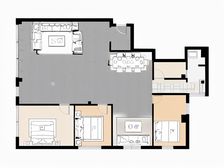 华西大厦 3室2厅 西 北