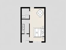 中山区民主广场一室高楼层视野好