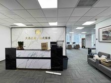 东港商务区!500平精装办公!带家具!一线海景!