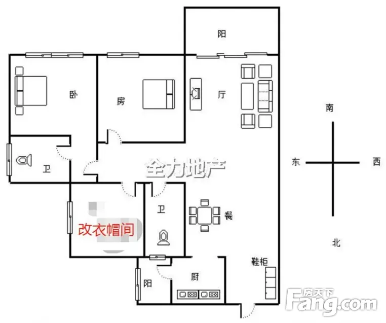 青秀 美泉1612 3房 精装 东南