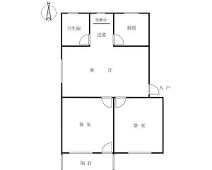 太古城社区2室1厅1卫南朝向122.0万元/套出售