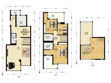 上叠,四居室双卫。出国急售,随时看房。电梯房,双车位,税少