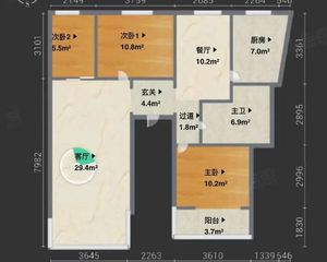 锦苑社区3室2厅1卫南朝向168.0万元/套出售
