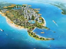 文昌高隆湾清澜半岛三面环海一线海景无遮挡观海花园洋房环境优美