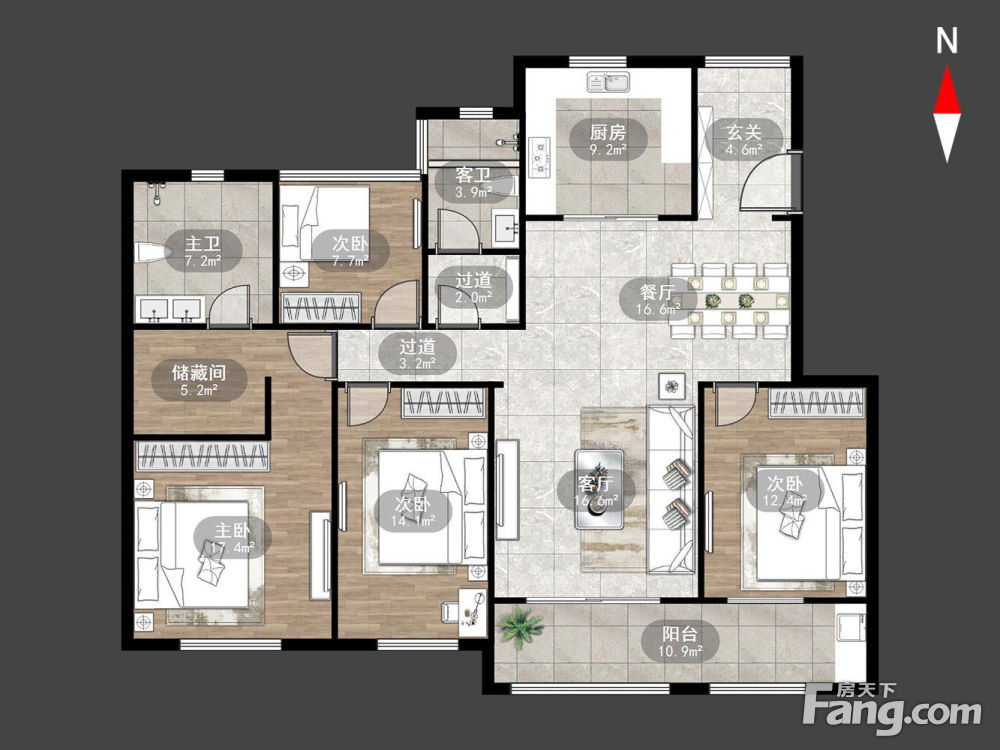  Apartment layout diagram