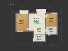 西堤阳光2室1厅1卫北朝向75.0万元/套出售