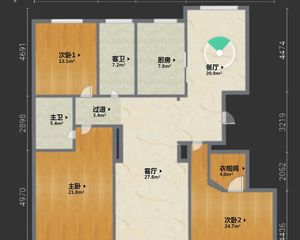 盛世华城3室2厅2卫南朝向230.0万元/套出售