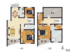 南北通透,交通便利,精装修,复式房,带露台,繁华地段