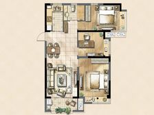 诚售 金辉优步花园 精装三房 地暖ZY空调 拎包入住 中海旁