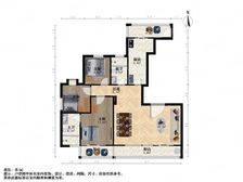 人车分流次新房,横厅设计面宽6米,高区三房眺望陆家嘴!