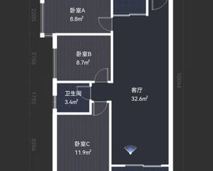 中骏蓝湾半岛3室2厅 正南 精装修 舒适楼层